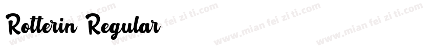 Rotterin Regular字体转换